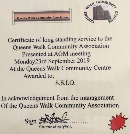 Queen’s Walk Community Association Award for Community Service